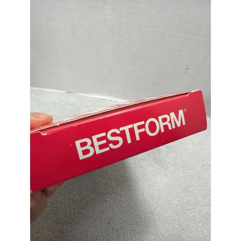 NOS VTG 80s Bestform Cross-Over Bra 36B White Silver Saver Fiberfill  P6806